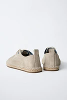 LIMITED EDITION LEATHER AND JUTE DERBY SHOES