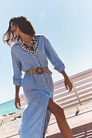 ROBE MI-LONGUE AVEC CEINTURE