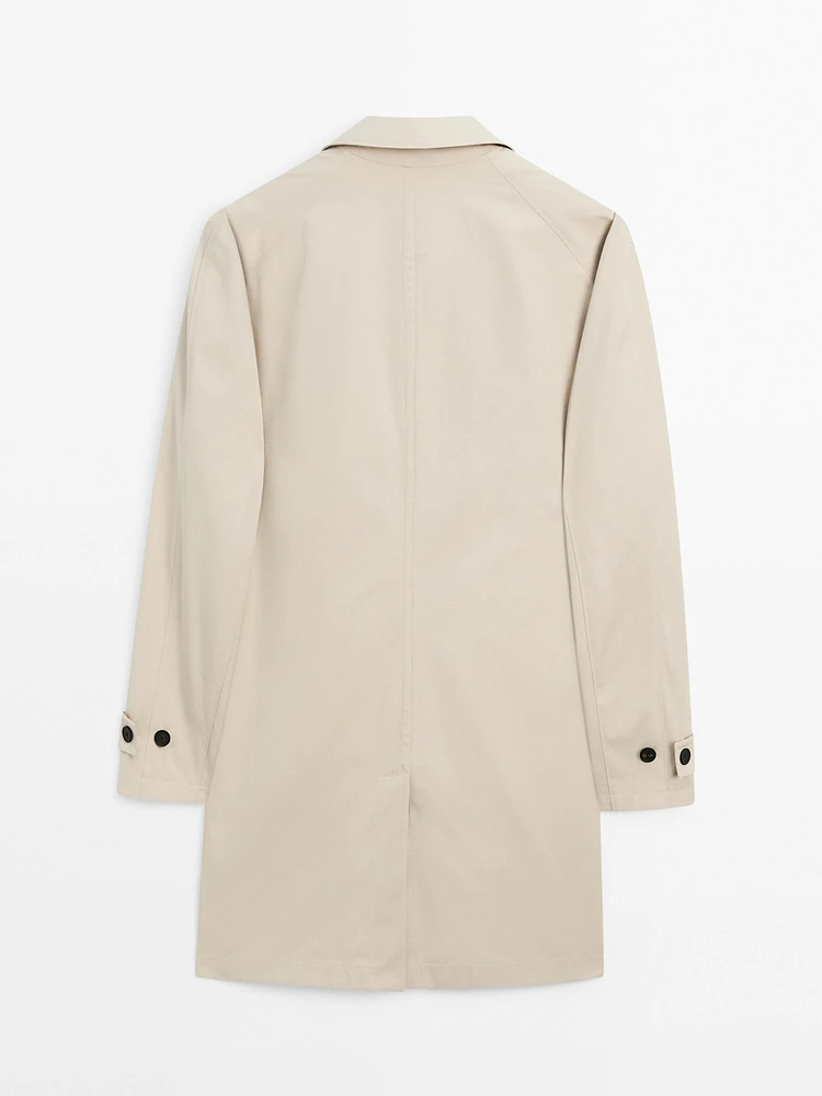 100% cotton trench coat