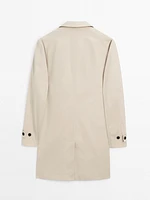 100% cotton trench coat