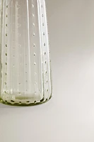 RAISED DESIGN GLASS PITCHER