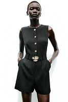 BELTED CREPE JUMPSUIT