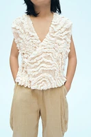 TEXTURED WRAP VEST X FANGLU LIN