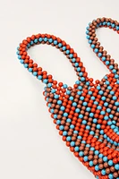 STRIPED BEADED BUCKET BAG - LIMITED EDITION