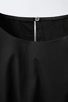 COLD SHOULDER RUFFLED DRESS