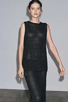 POINTELLE KNIT SIDE TOP