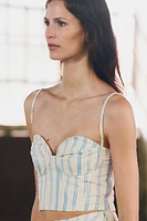 ZW COLLECTION STRIPED CORSET TOP