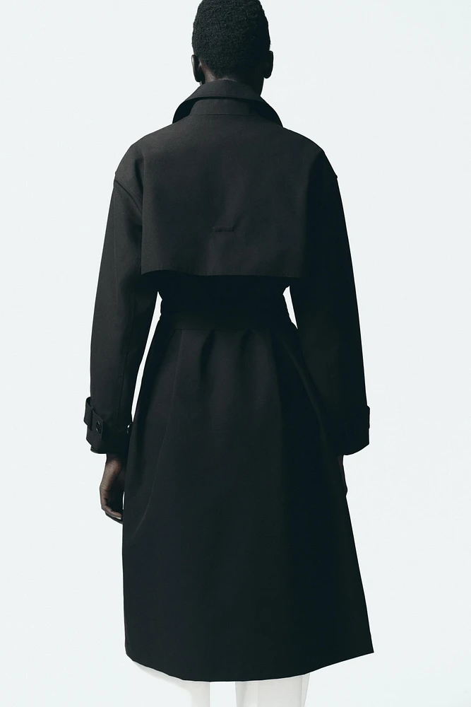 WATER REPELLENT BELTED TRENCH COAT