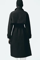 WATER REPELLENT BELTED TRENCH COAT