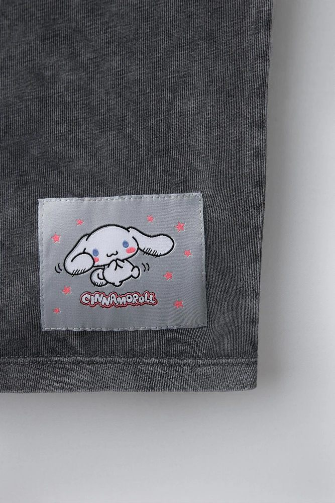 CINNAMOROLL © SANRIO PRINT WASHED EFFECT T-SHIRT