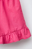 RUFFLED POPLIN SHORTS