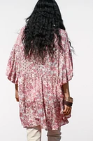 ROBE IMPRIMÉE À MANCHES BOUFFANTES