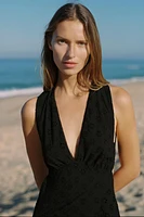 OPENWORK EMBROIDERED DRESS