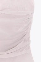DRAPED TULLE BODYSUIT