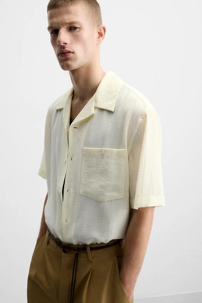 CHEMISE EN JACQUARD FROISSÉ