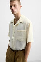 CHEMISE EN JACQUARD FROISSÉ