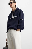 CONTRAST RELAXED FIT SWEATSHIRT