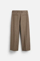 PLEATED PLAID PANTS