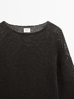 Oversize short sleeve sweater - STUDIO