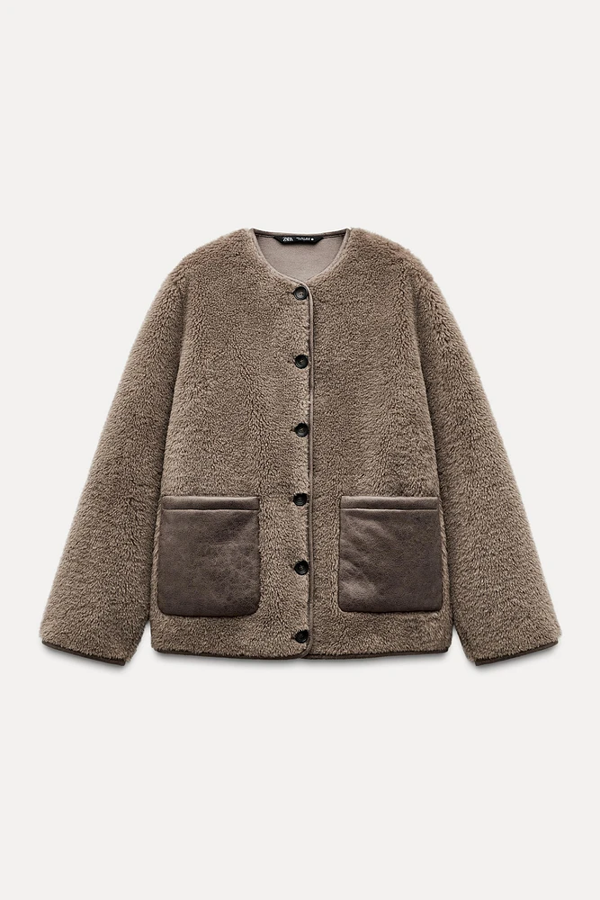 FAUX SHEARLING JACKET ZW COLLECTION