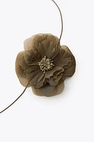 TULLE FLOWER NECK CORD
