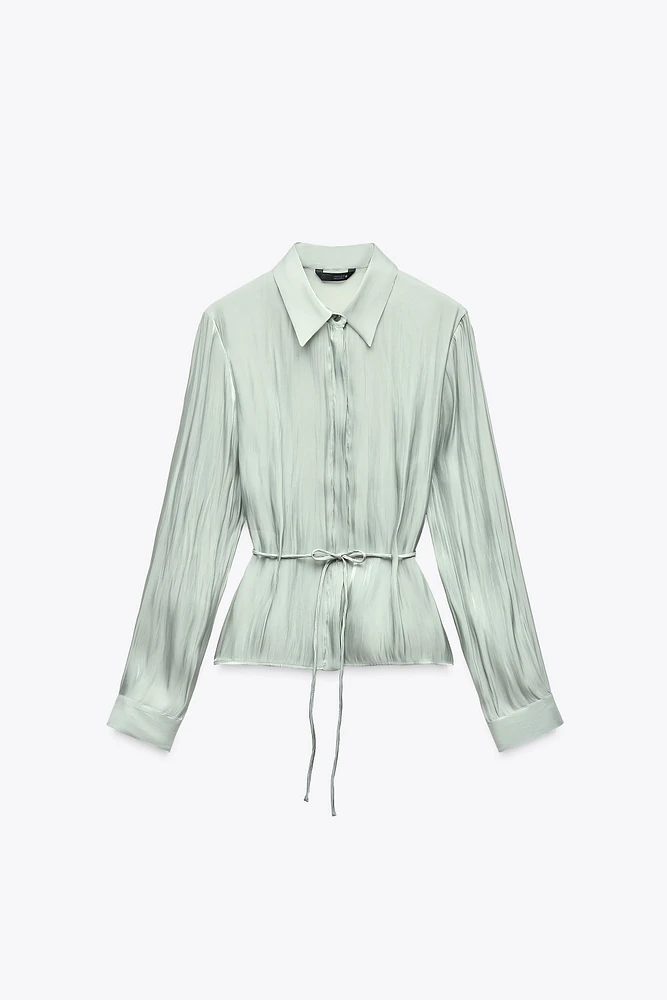 SHIMMER TIE SHIRT
