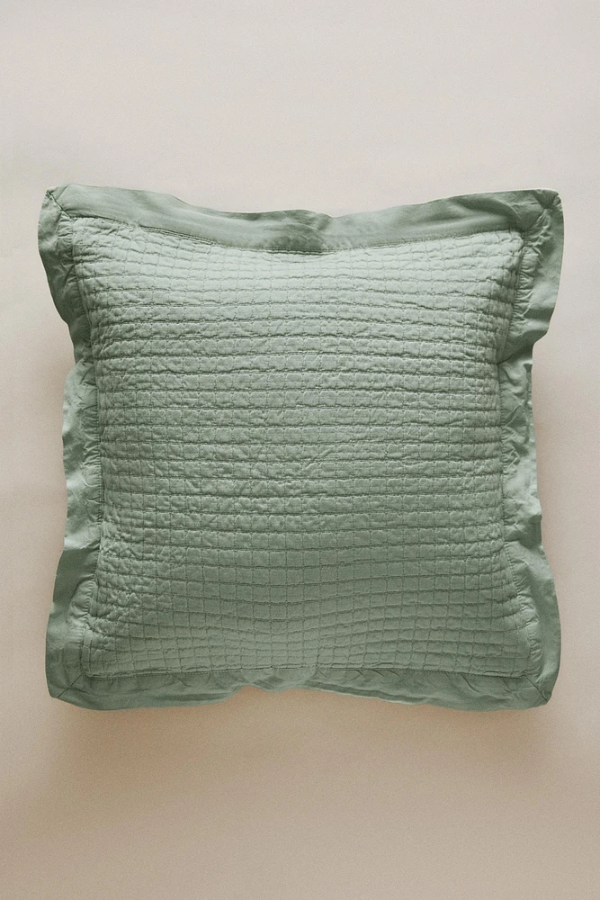 CHILDREN’S CHECK THROW PILLOW COVER
