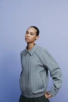 BLOUSON BOMBER À RAYURES