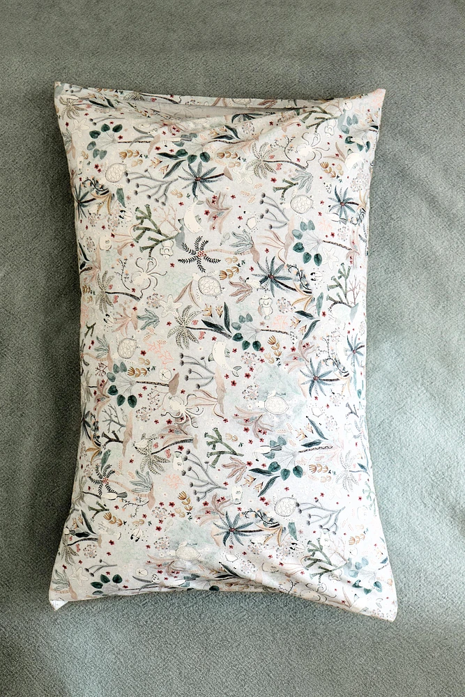 CHILDREN’S SEA PRINT PILLOWCASE