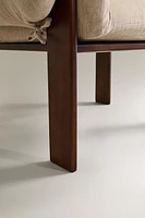 WOODEN ACCENT CHAIR WITH ARM RESTS