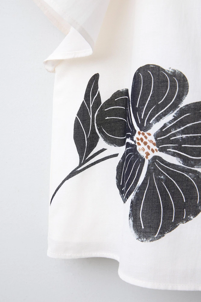 BLOUSE IMPRIMÉE À FLEURS