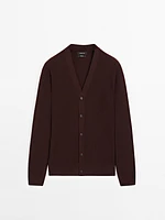 Cardigan texturé 100 % coton