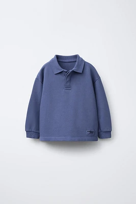 LABEL POLO SWEATSHIRT