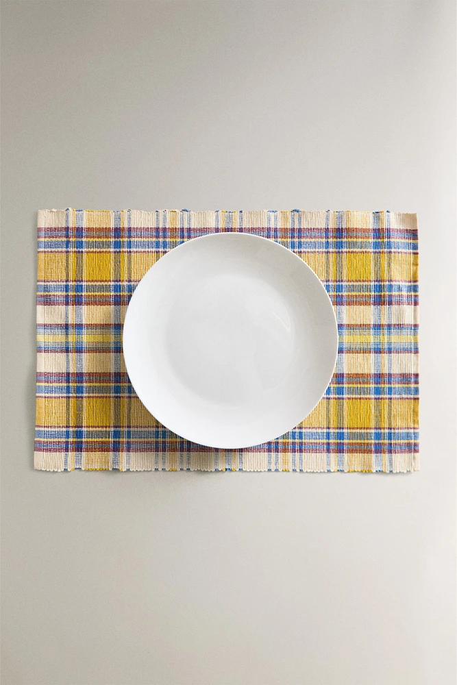 LOT SETS DE TABLE COTON CARREAUX (LOT 2)
