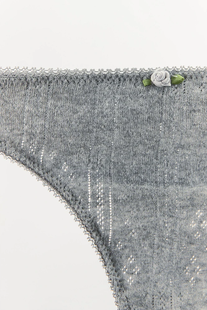 STRING DENTELLE FLEUR