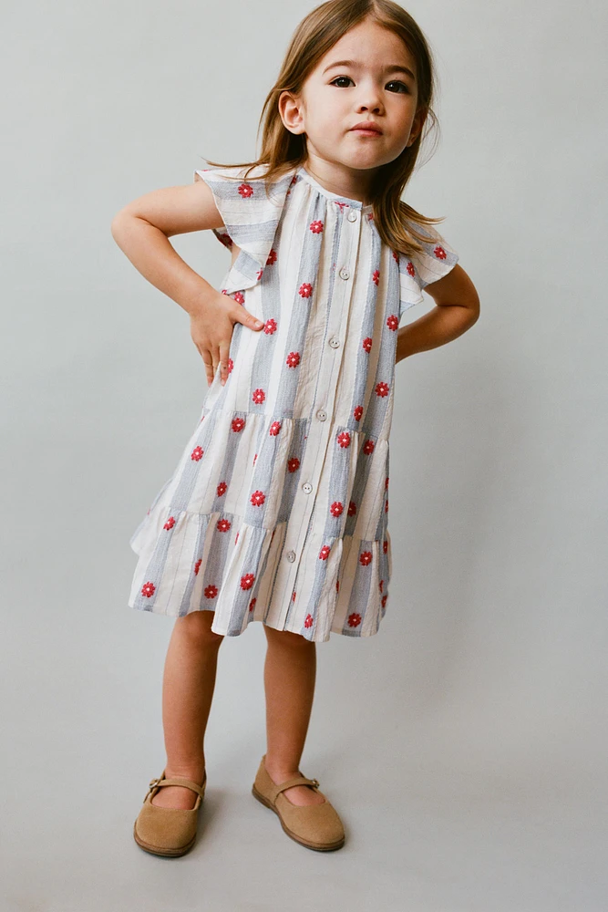 FLORAL JACQUARD DRESS
