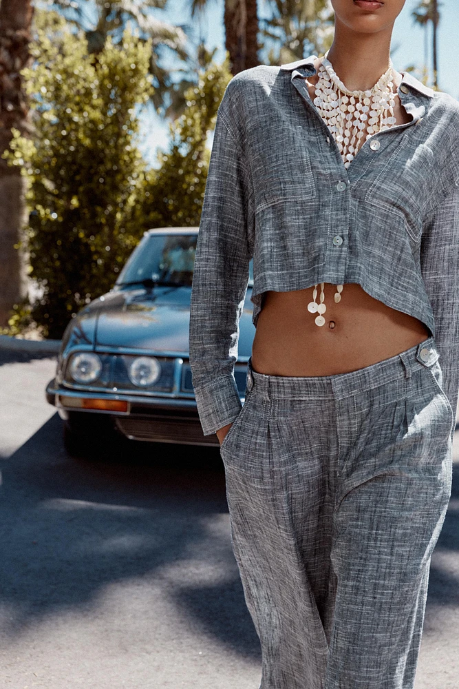 CHEMISE COURTE À POCHES