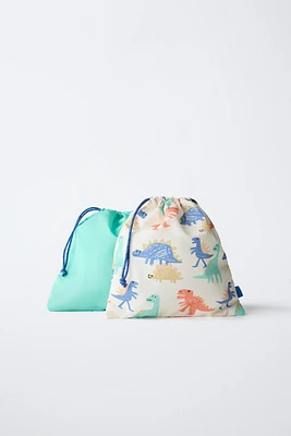PACK OF DINOSAUR TRAVEL BAGS