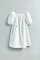 FLORAL POPLIN DRESS