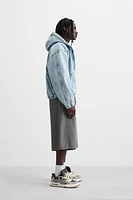 HOODED DENIM JACKET