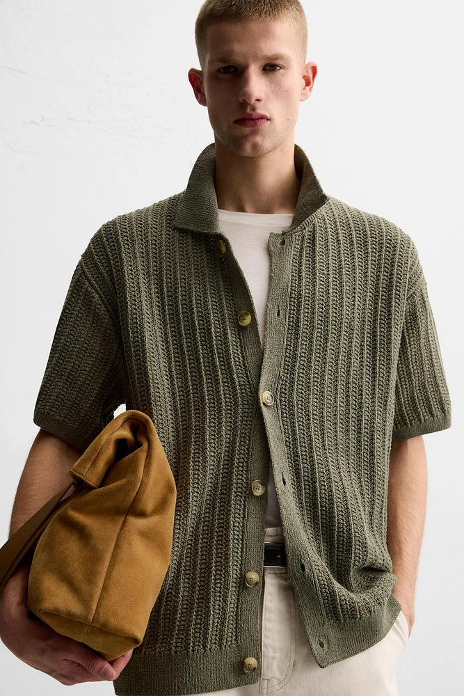 CHEMISE EN MAILLE STRUCTURÉE