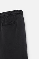 RELAXED FIT WASHED JOGGER SHORTS