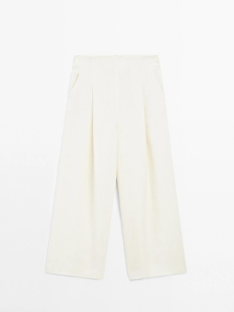 Pantalon large 100 % lin - STUDIO
