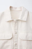 LINEN-BLEND SHIRT WITH POCKETS