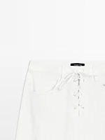 Flared high-waist jeans