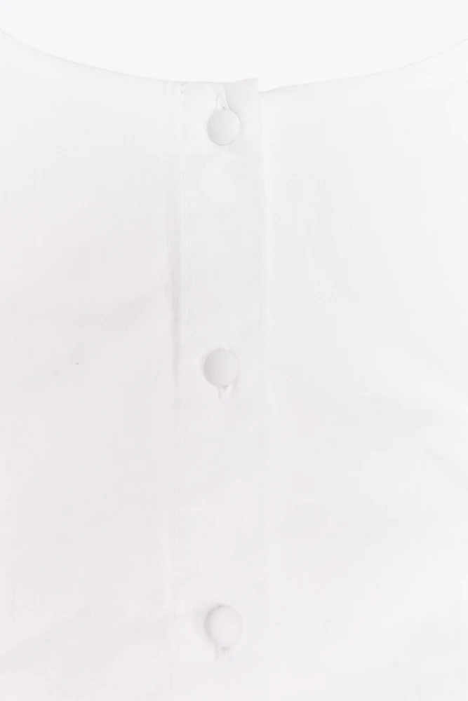 ROBE EN POPELINE AVEC DENTELLE