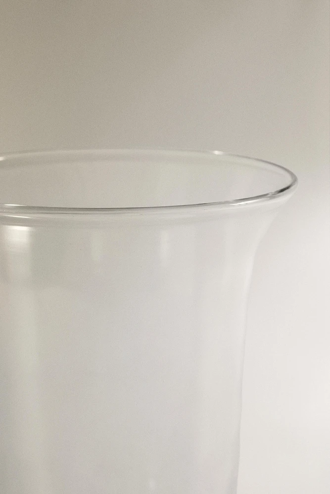 FLARED GLASS VASE