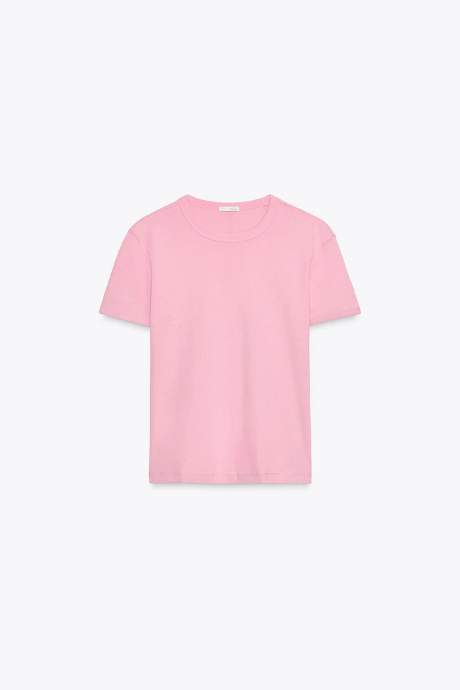 BACK SEAMED T-SHIRT