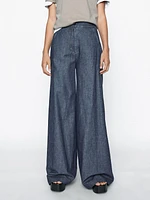 Jean super large taille haute