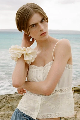 EMBROIDERED BOW TOP